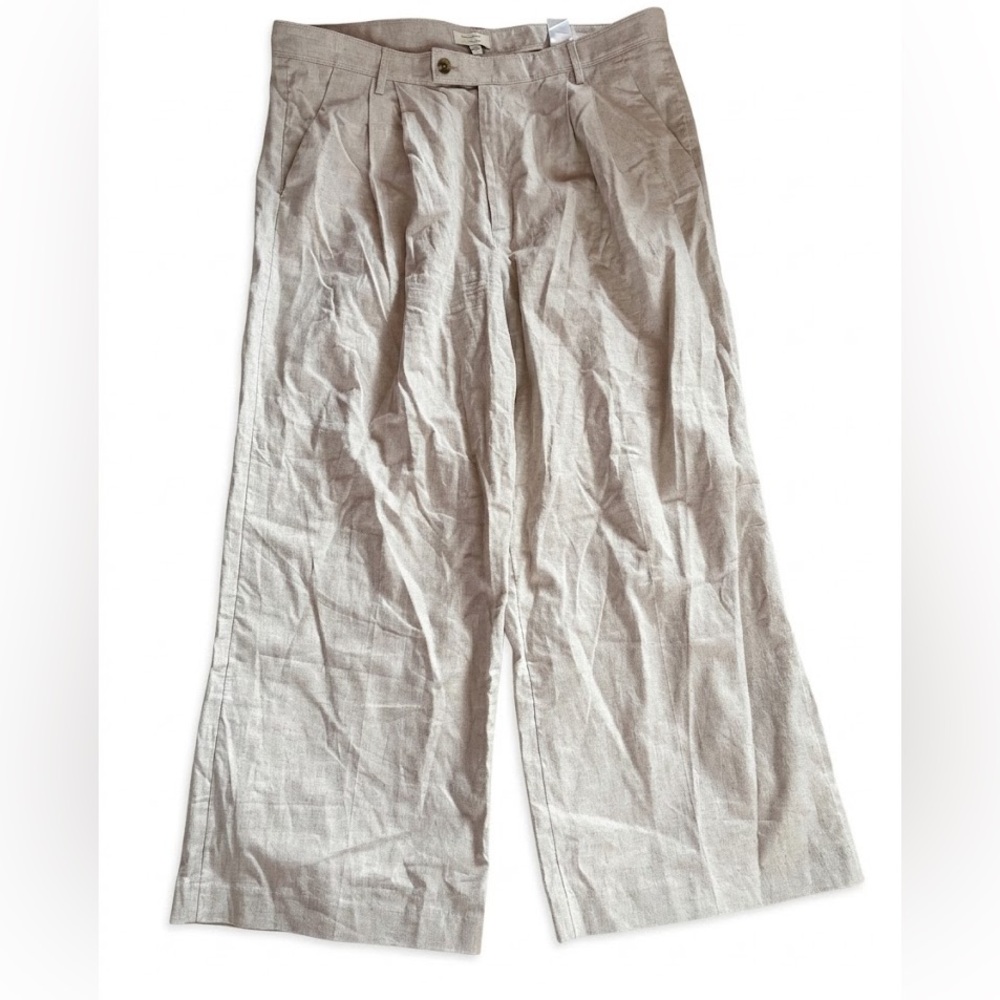 NWT Banana Republic Linen Blend Pants Size 20 Natural